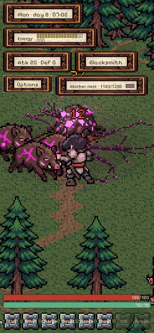Screenshot on a phone: Plague nests grow while you wait